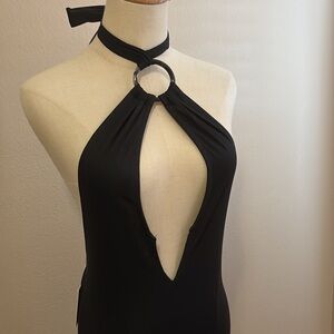 Cotton summer low cut dress